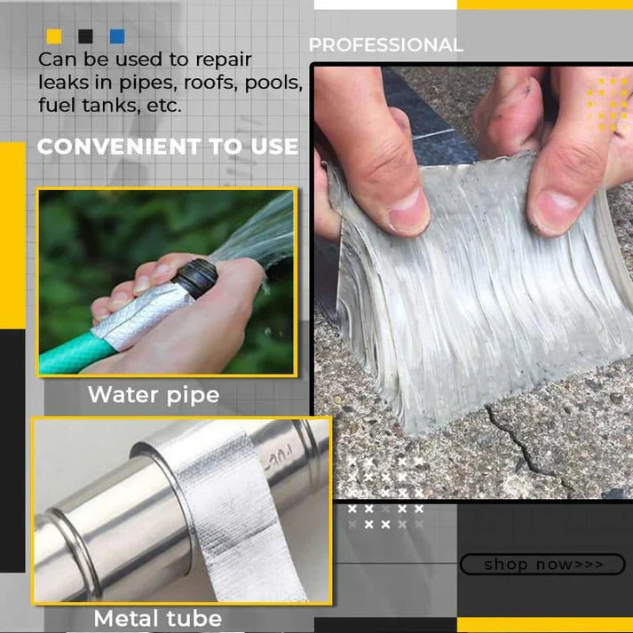 Heavy-Duty Aluminum Foil Adhesive Tape Instant Leak Repair, AC, Pipes & Duct Repair