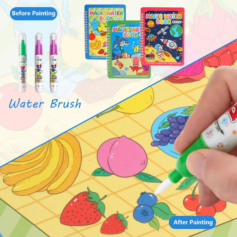 BUY 1 GET 1 FREE Reusable™️ Magic Water Painting & Drawing Board Book + Doodle pen.