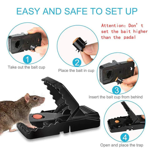 Reusable Mouse Trap Easy-to-Use Rodent Catcher for Home & Kitchen(Pack of 2)