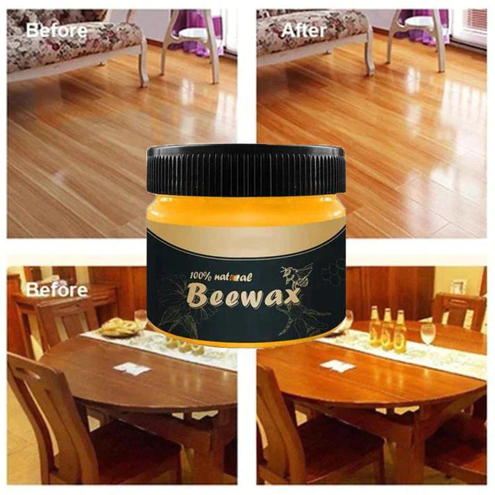 Premium Beeswax Furniture Polish Restore, Shine & Protect Wood (Pack of 2)