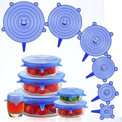 Multi-Purpose Silicone Spill Stopper Your Everyday Kitchen Helper(Pack of 6)