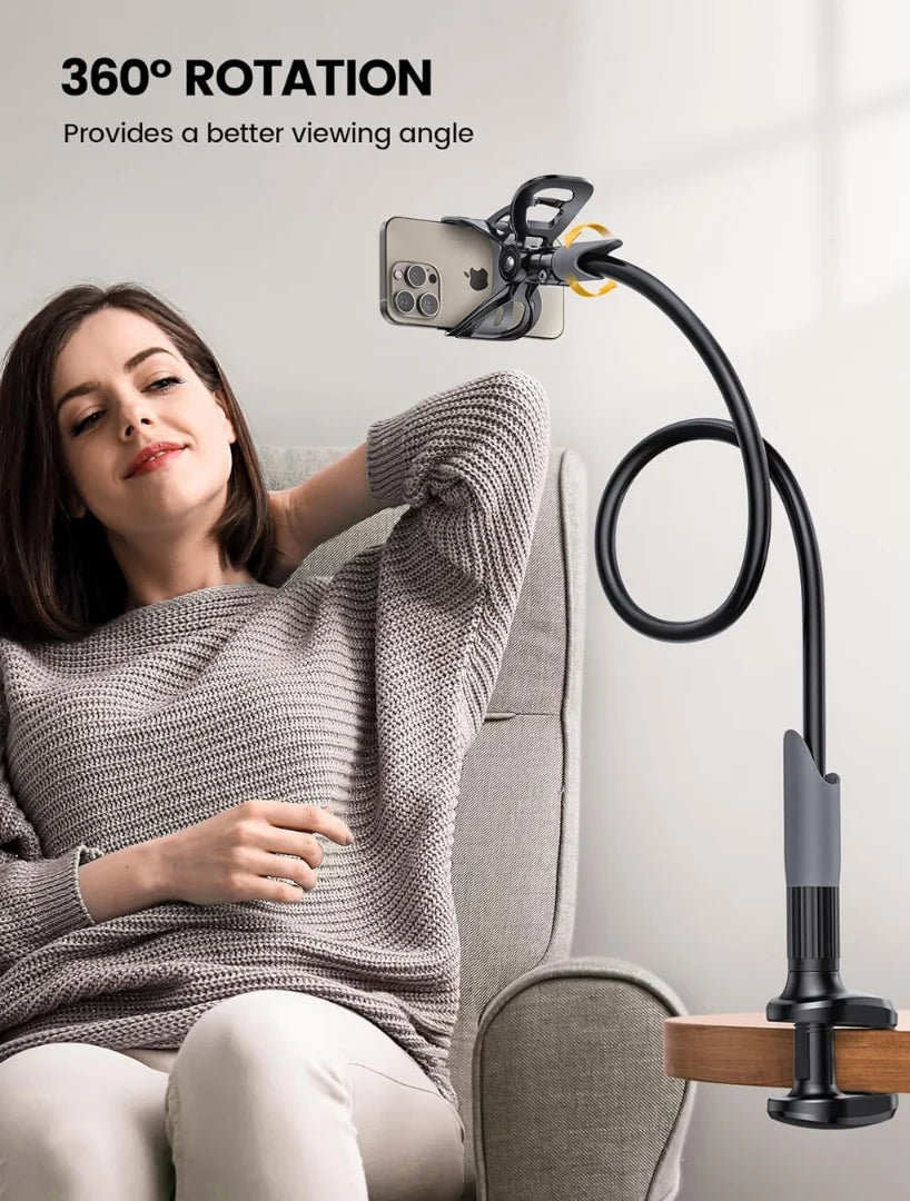 Hands-Free Flexible Long Arm Phone Holder – Bed & Desk Mount.