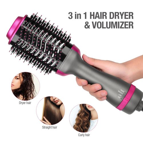 Brush for Fast Drying, Straightening, Curling (Dryer + Styler)